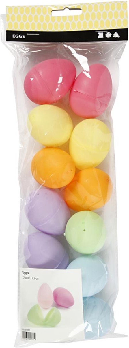 Creativ company https: www.cchobby.nl eieren-h-6-cm-d-4-cm-pastelkleuren-12-stuk-1-doos
