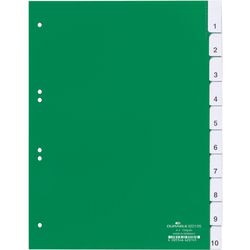 Blanco tabbladen durable 6221 10 tabs 6 gaten groen