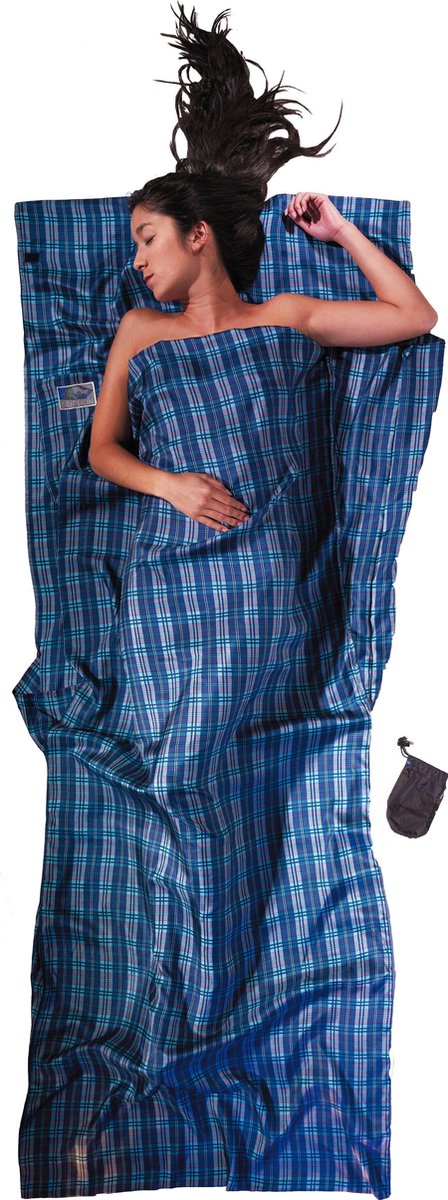 Cocoon travelsheets 100% zijde - checked silk