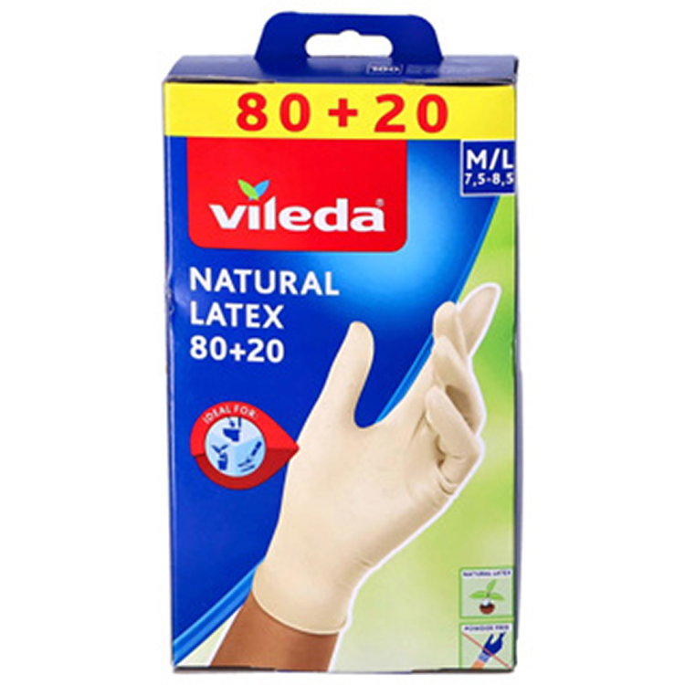 Vileda handschoen natuurlatex 80+20