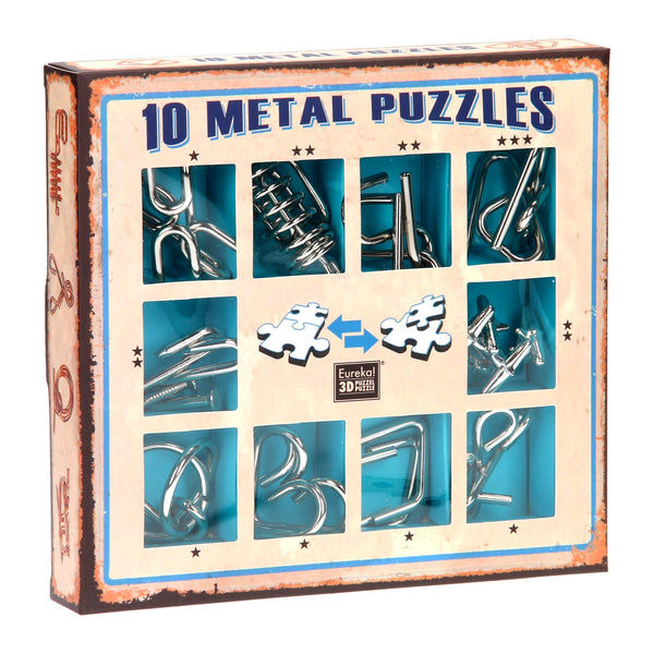 Eureka brain teaser set blue, 10 pcs.