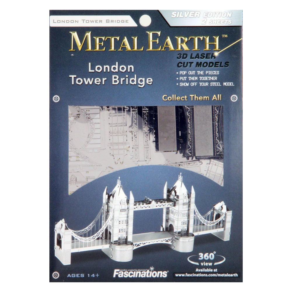 Eureka metal earth london tower bridge zilver editie