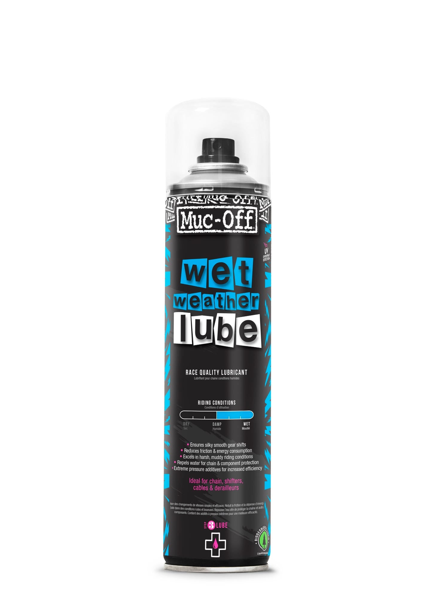 Muc-off wet lube spuitbus 400 ml