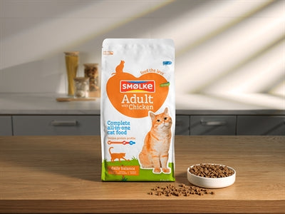 Smolke cat adult kip rijst
