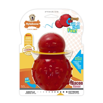 Nylabone sterke rubberen kegel baconsmaak