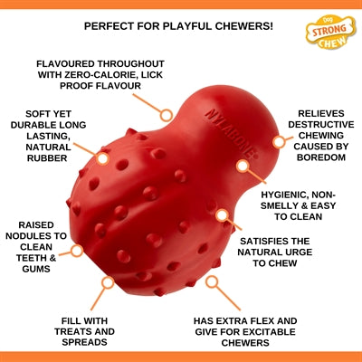 Nylabone sterke rubberen kegel baconsmaak