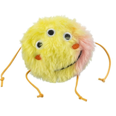 Trixie monster pluche met catnip oranje geel