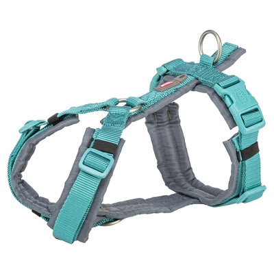Trixie hondentuig premium trekking aqua blauw grafiek grijs