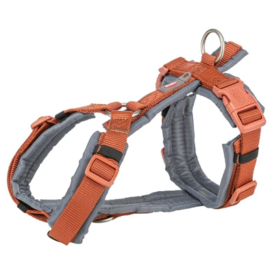 Trixie hondentuig premium trekking roest bruin grafiek grijs