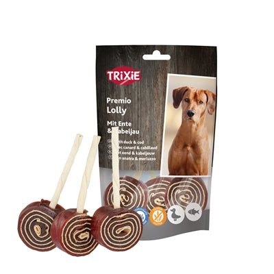 Trixie premio lolly met eend en kabeljauw