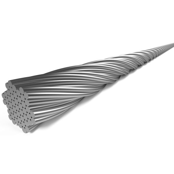 Elvedes gear inner cable 2250 mm 7 x 7 strand stainless steel ø1.1mm with n-nipple ø4 x 4mm (box of 100 pieces) - silver