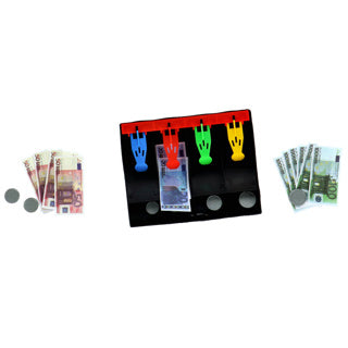 Osa private label speelgeld deluxe set munten biljetten euro's en dollars assorti | 6 stuks
