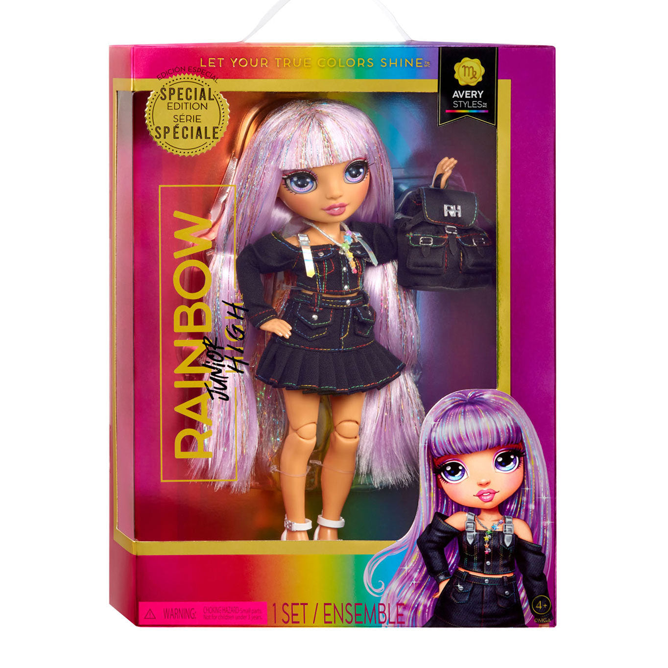 Regenboog Hoge Junior Hoge Modepop - Avery