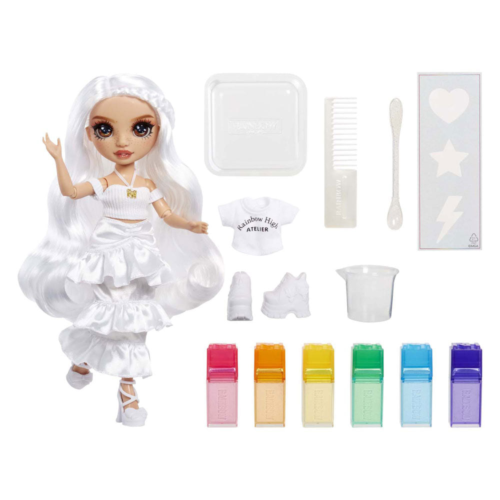 Mga entertainment regenboog hoog aquarel create-modepop - bruine ogen