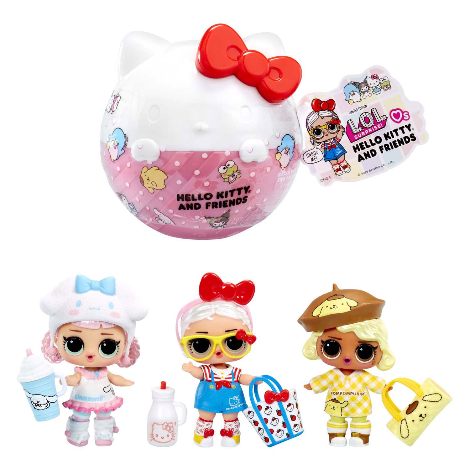Lol verrassing houdt van hello kitty vrienden tots kernpersonages assortiment