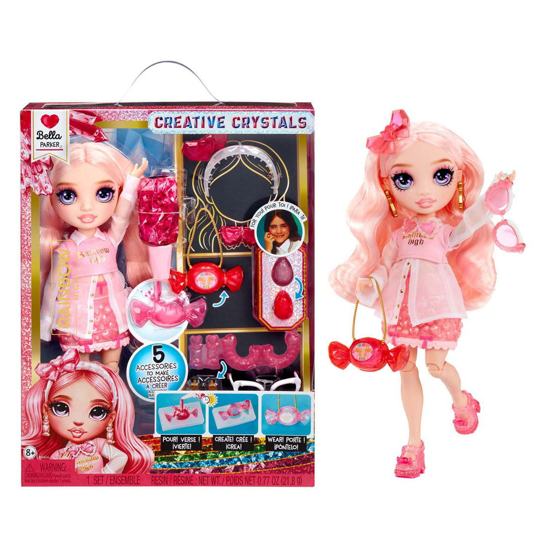 Mga entertainment regenboog hoog kristal mode modepop - bella