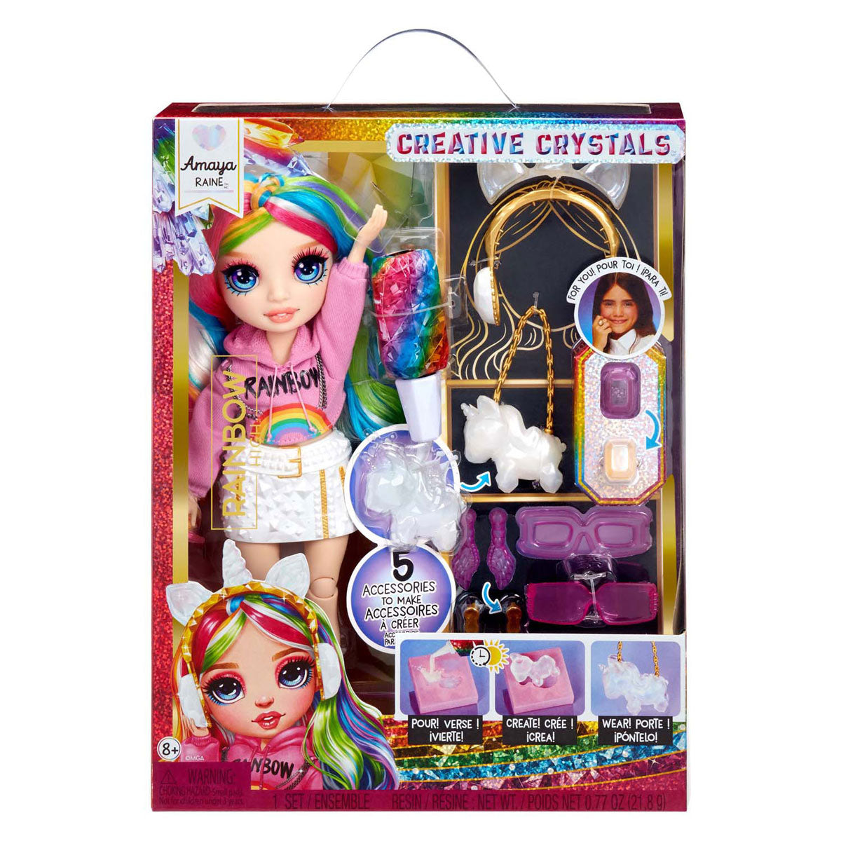 Mga entertainment regenboog hoog kristal mode modepop - amaya