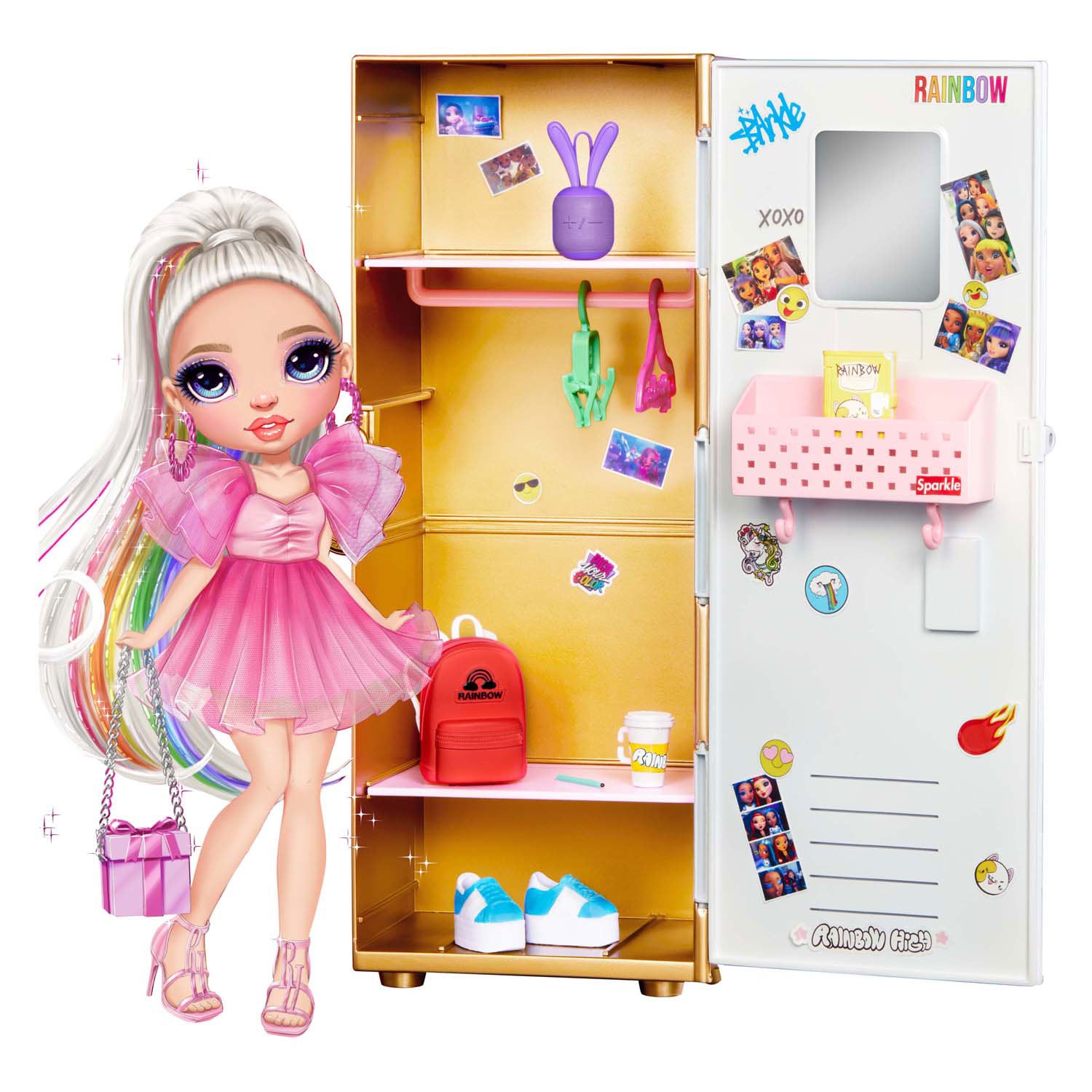 Mga entertainment regenboog hoge kluis speelset met accessoires