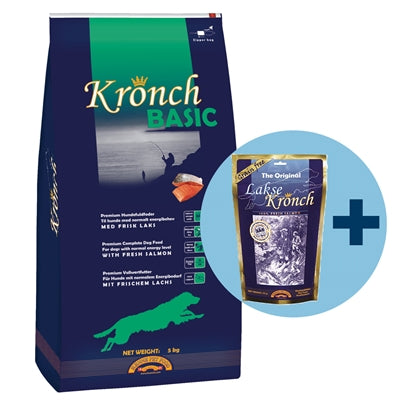 Kronch basic volwassen met gratis kronch 100% zalmsnacks
