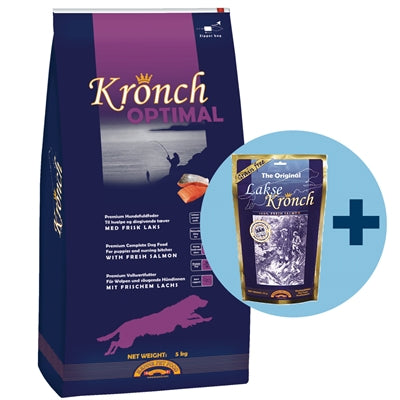Kronch optimale puppy met gratis kronch 100% zalmsnacks