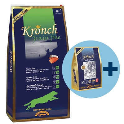Kronch volwassen graanvrij met gratis kronch 100% zalmsnacks