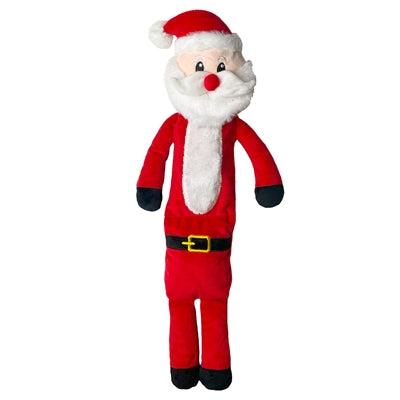 Vrolijk huisdier, zacht piepende kerstman
