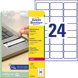 Anti-fraude etiketten avery l6146-20 permanent klevend 480 stuks