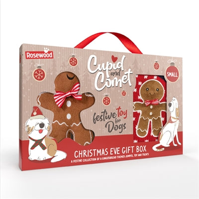 Cupid comet kerstavond cadeaupakket met trui speeltje snacks