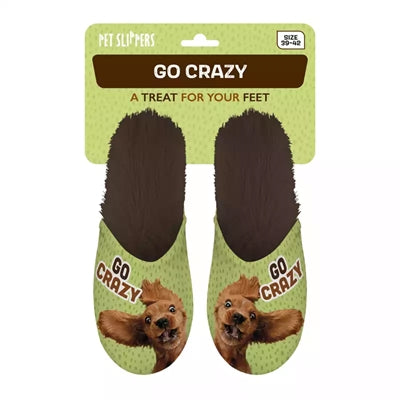 Pantoffel go gek groen bruin