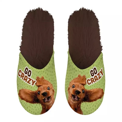 Pantoffel go gek groen bruin