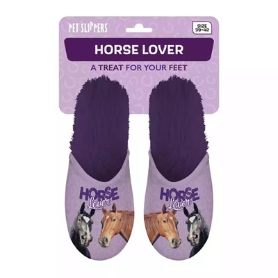 Pantoffel paardenliefhebber paars