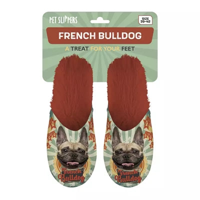 Pantoffel franse bulldog franse bulldog oranje