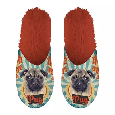 Pantoffel mopshond oranje