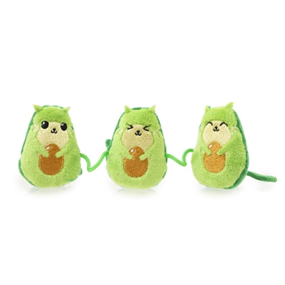 Fuzzyard avocado's aan touw met catnip pluche