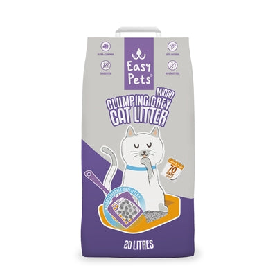 Easypets kattenbakvulling klonterend grijs micro