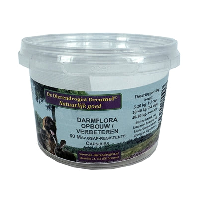 Dierendrogist darmflora opbouw verbeterde capsules