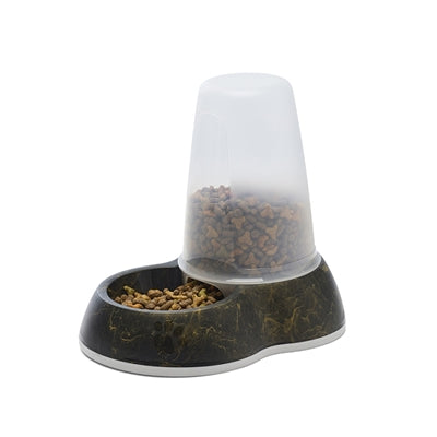 Savic voerdispencer loop marmer zwart goud