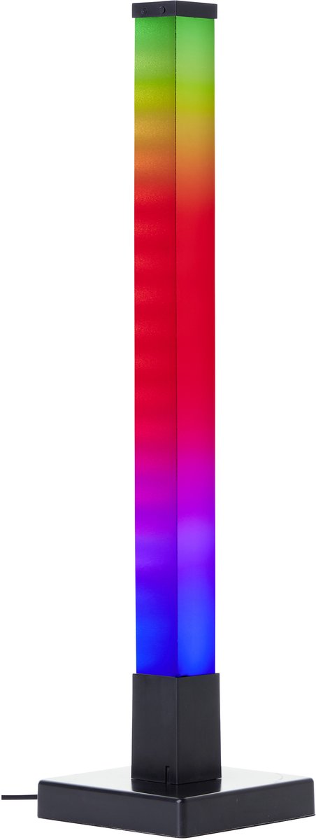 Brilliant neele - tafellamp - 50 cm - led 3w - rgb - dimbaar - muzieksensor - afstandsbediening - zwart