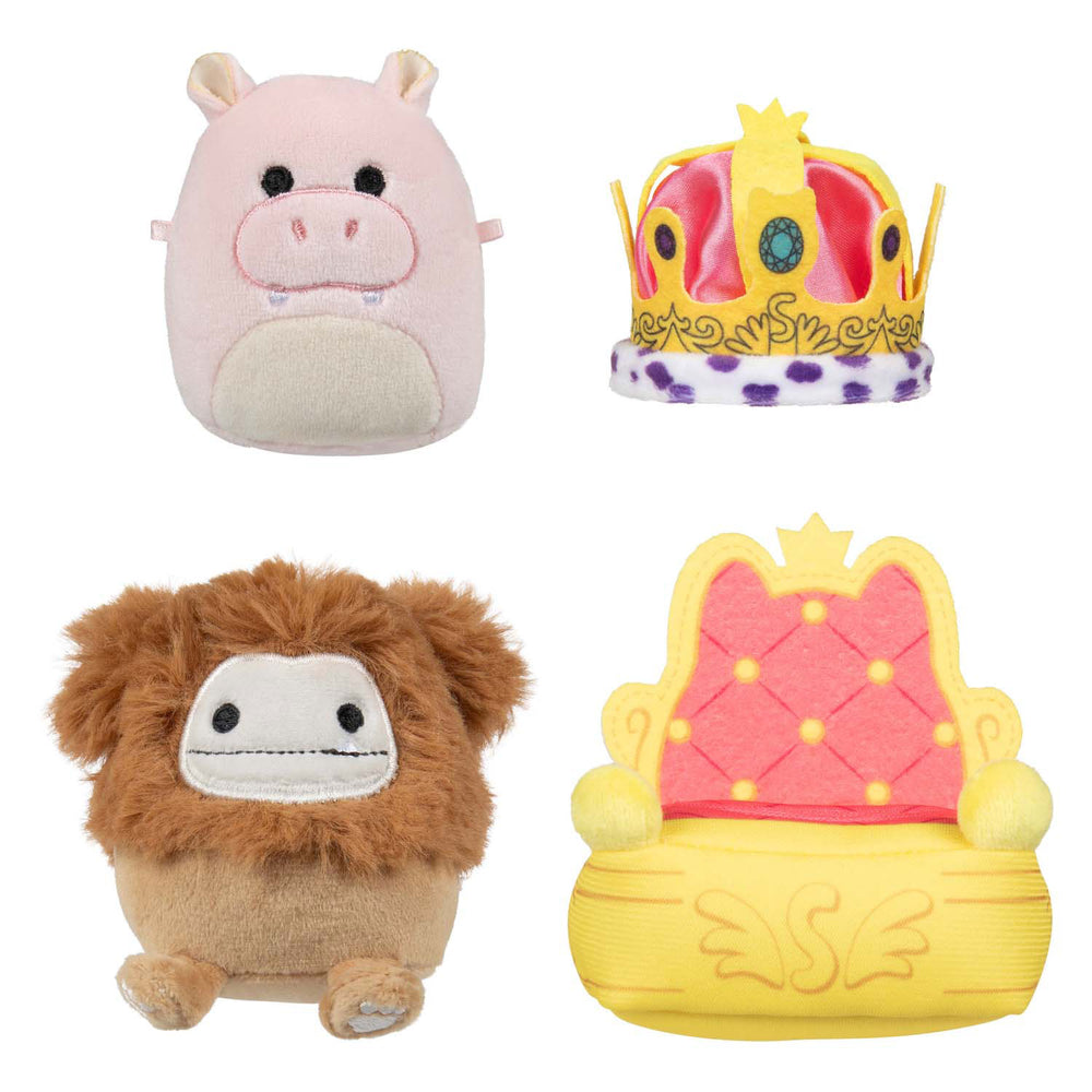 Squishmallows micromallows pluche 6,5cm 2-pack + 2 accessoires 18,5x19,5cm | 6 stuks