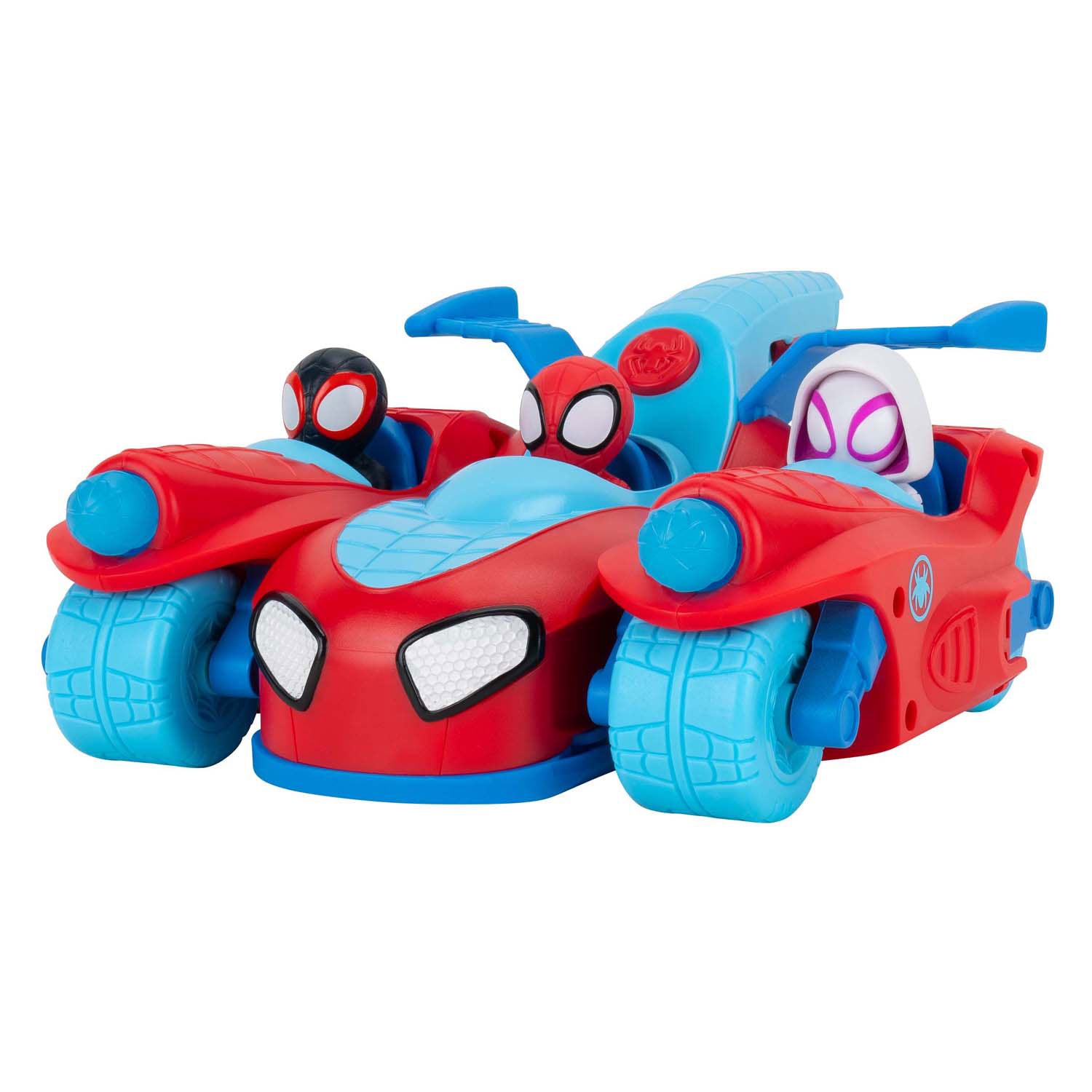 Jazwares spidey team split racer 3in1 voertuig