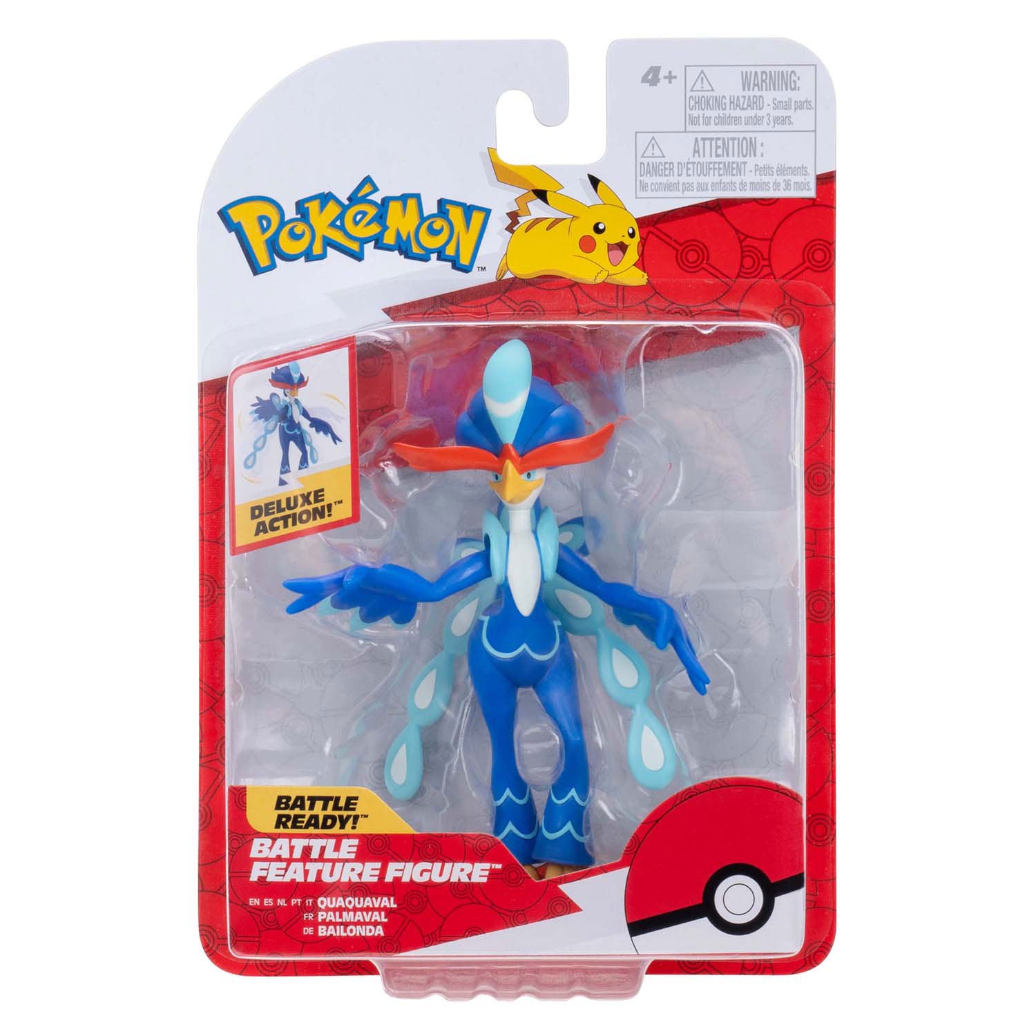 Jazwares pokémon battle feature figuur - quaquaval