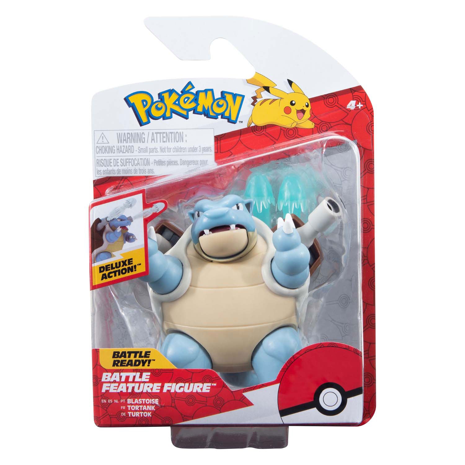 Jazwares pokémon battle feature figuur - blastoise water missie