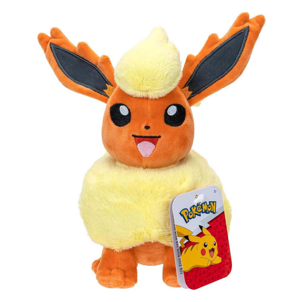 Jazwares pokémon knuffel pluche flareon, 20cm