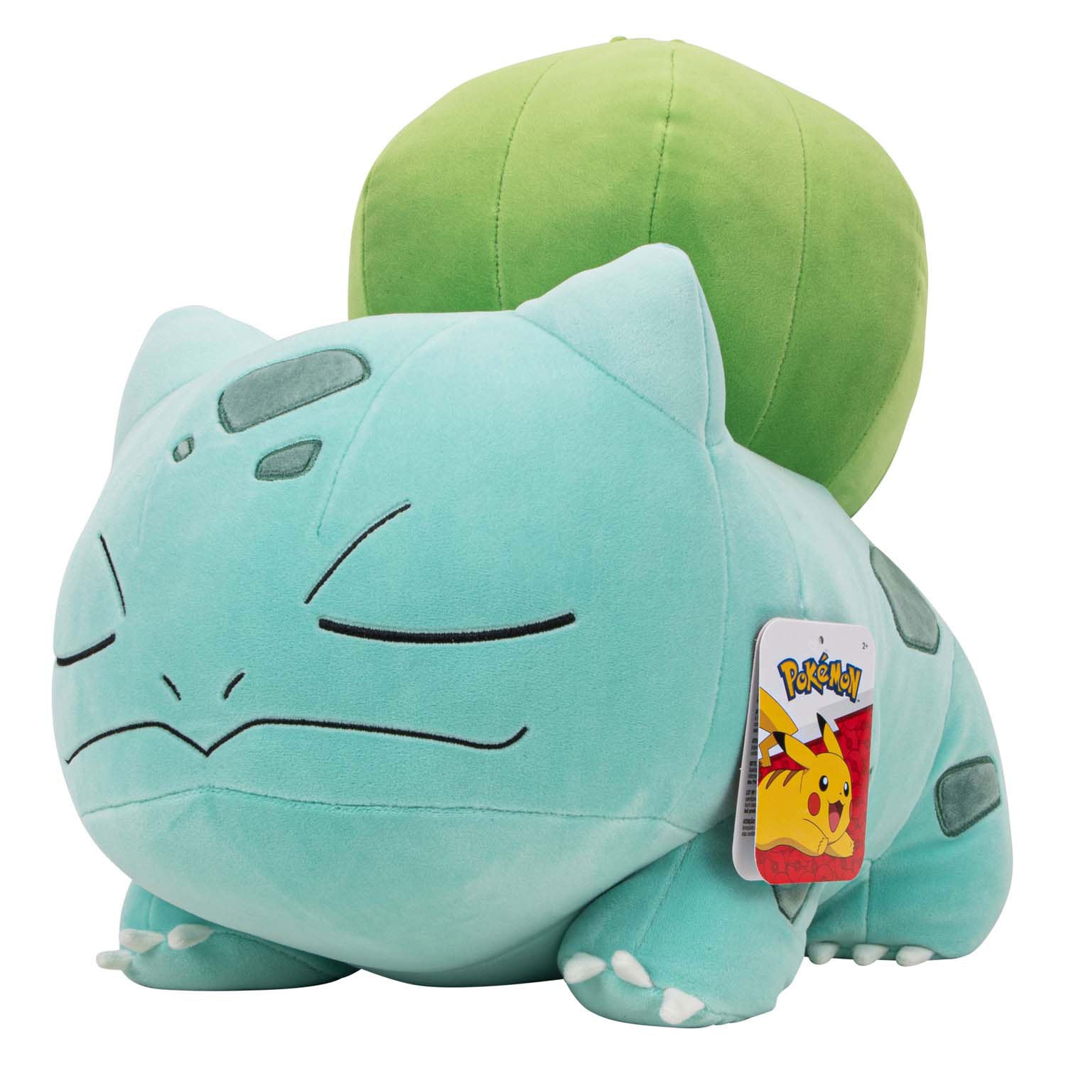 Jazwares pokémon slapende knuffel pluche balbasaur, 45cm
