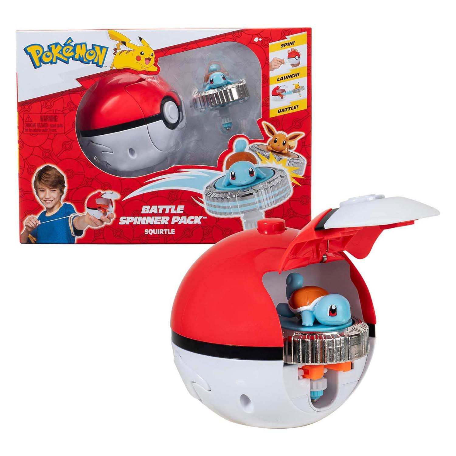 Jazwares pokémon battle spinner game - squirtle pokéball