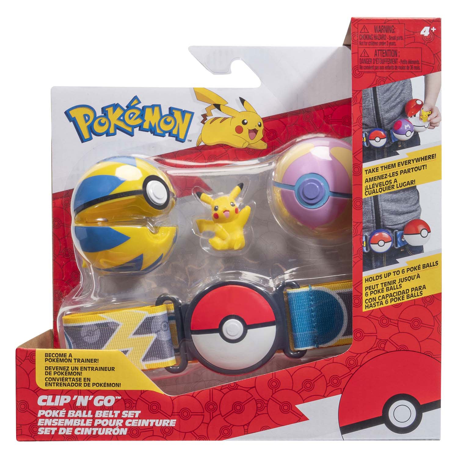 Jazwares pokémon clip n go met riem speelset pikachu