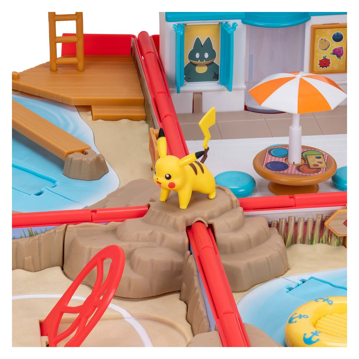 Jazwares pokémon - draagkoffer battle beach speelset