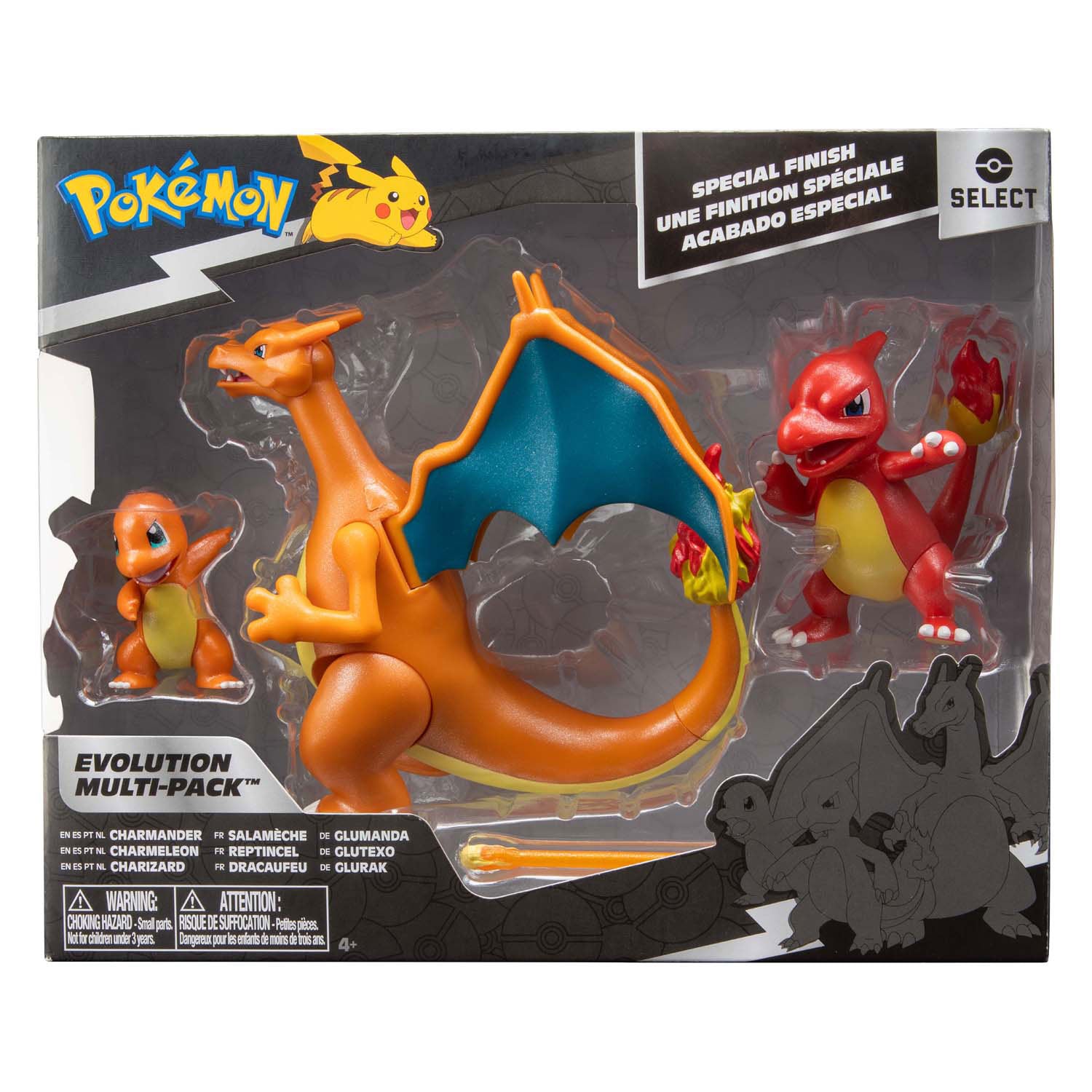 Jazwares pokémon evolution multipacks figuur - charmander, charmeleon charizard