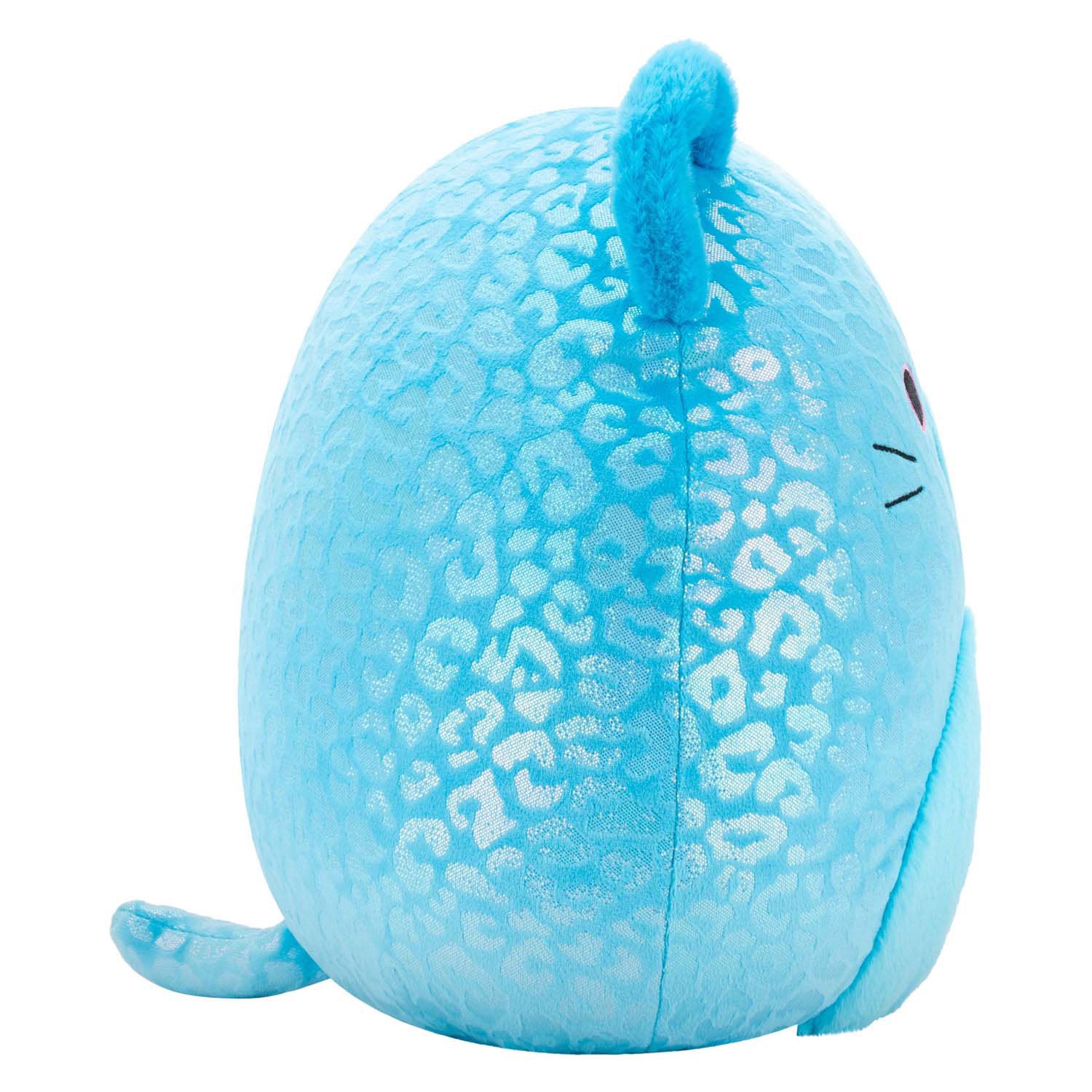 Squishmallows knuffel pluche - blauwe jaguar, 30cm