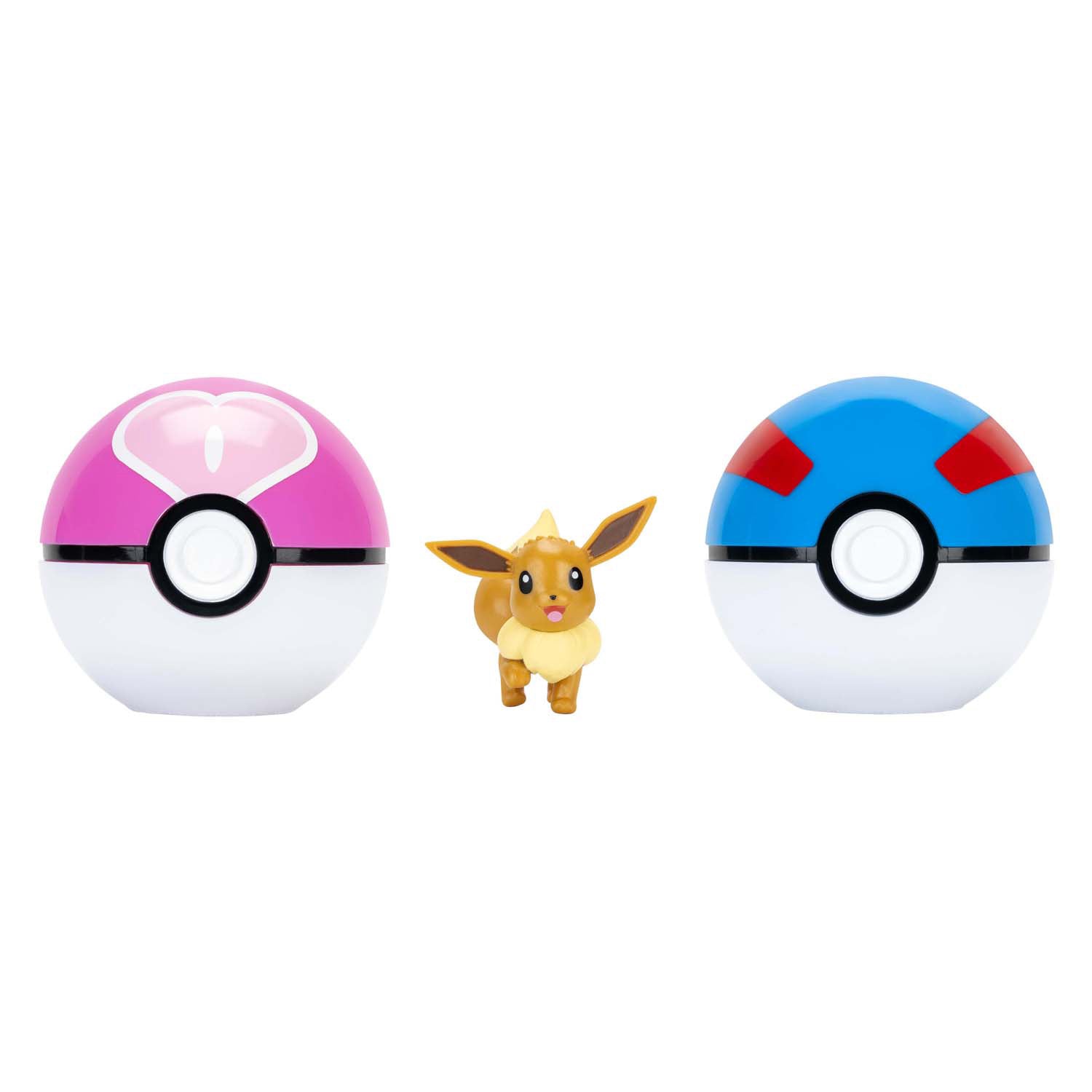 Jazwares pokémon clip 'n' go met riem speelset eevee great ball